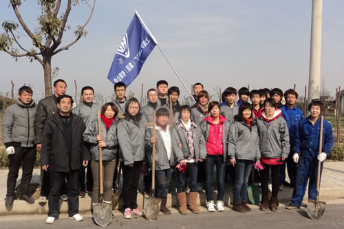 十大滚球app官网植树造林小分队（现场合影）