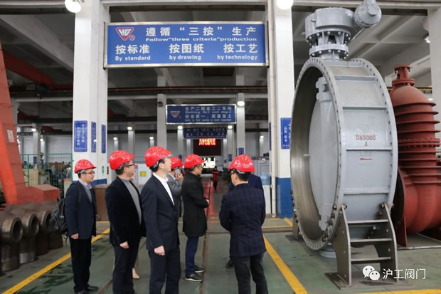 浙江省永嘉县党政考察团考察上海沪工阀门厂（图4）